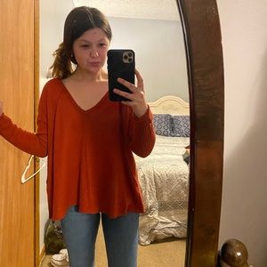 Small red oversized long sleeve!